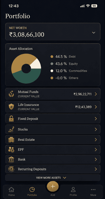Aureva Wealth App - Complete Portfolio & Asset Allocation Breakdown
